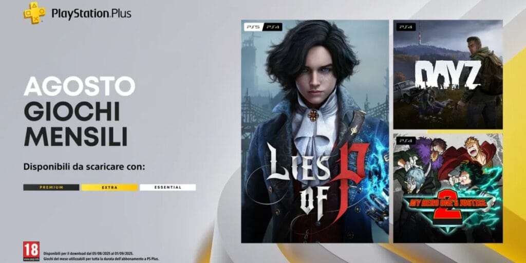 Giochi mensili PlayStation Plus – Agosto 2025